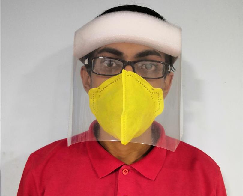 Foam based Face shield for CoVid-19 protection - made by OST & Eduprime